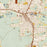 Crestview Florida Map Print in Woodblock Style Zoomed In Close Up Showing Details