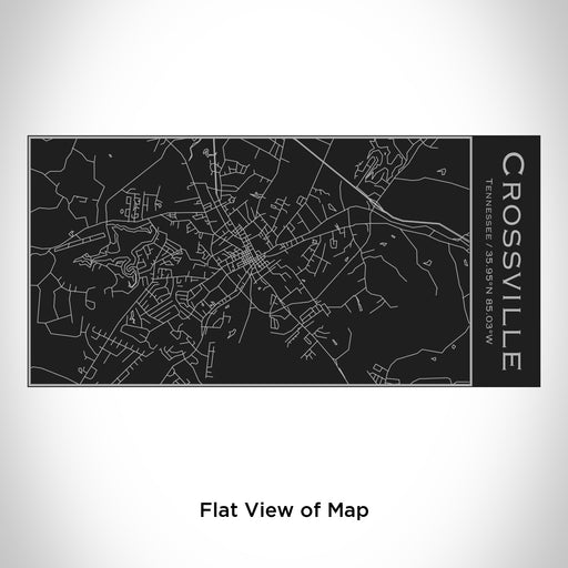 Rendered View of Crossville Tennessee Map Engraving on 17oz Stainless Steel Insulated Cola Bottle in Black