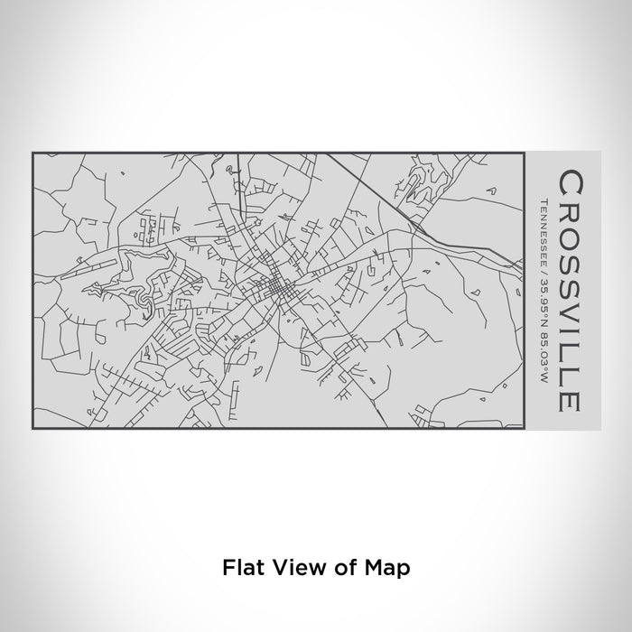 Rendered View of Crossville Tennessee Map Engraving on 17oz Stainless Steel Insulated Cola Bottle