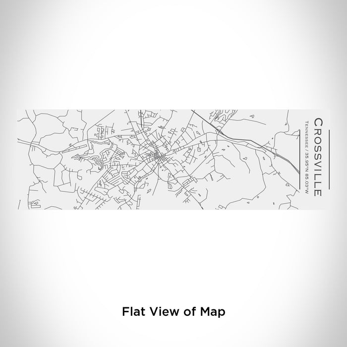 Rendered View of Crossville Tennessee Map Engraving on 10oz Stainless Steel Insulated Cup with Sliding Lid in White