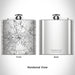 Rendered View of Crossville Tennessee Map Engraving on 6oz Stainless Steel Flask