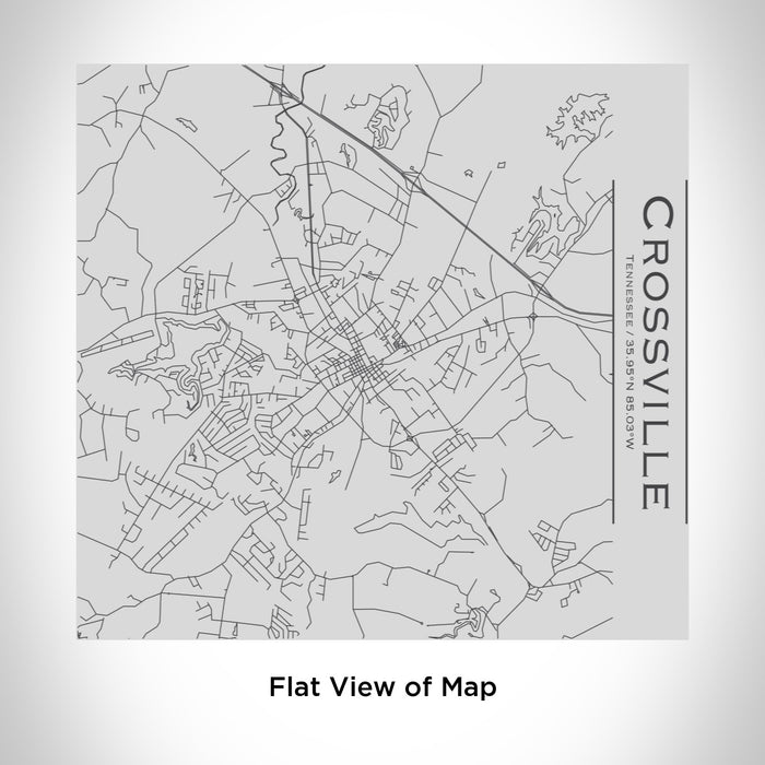 Rendered View of Crossville Tennessee Map Engraving on 17oz Stainless Steel Insulated Tumbler