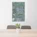24x36 Cuba City Wisconsin Map Print Portrait Orientation in Afternoon Style Behind 2 Chairs Table and Potted Plant