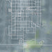 Cuba City Wisconsin Map Print in Afternoon Style Zoomed In Close Up Showing Details