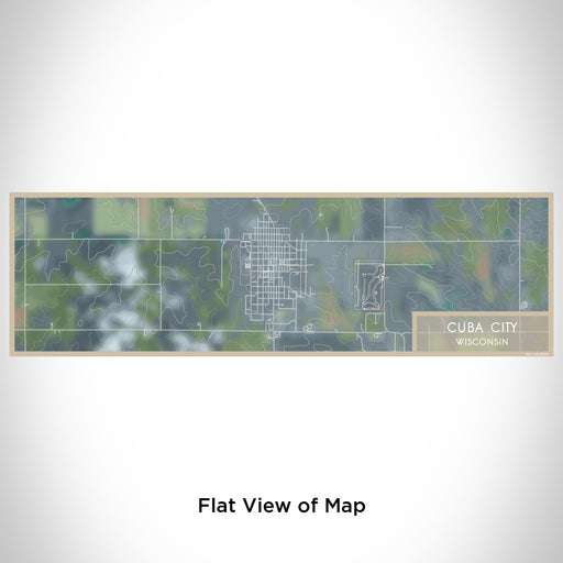 Flat View of Map Custom Cuba City Wisconsin Map Enamel Mug in Afternoon