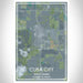 Cuba City Wisconsin Map Print Portrait Orientation in Afternoon Style With Shaded Background