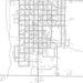 Cuba City Wisconsin Map Print in Classic Style Zoomed In Close Up Showing Details