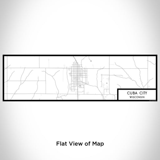 Flat View of Map Custom Cuba City Wisconsin Map Enamel Mug in Classic