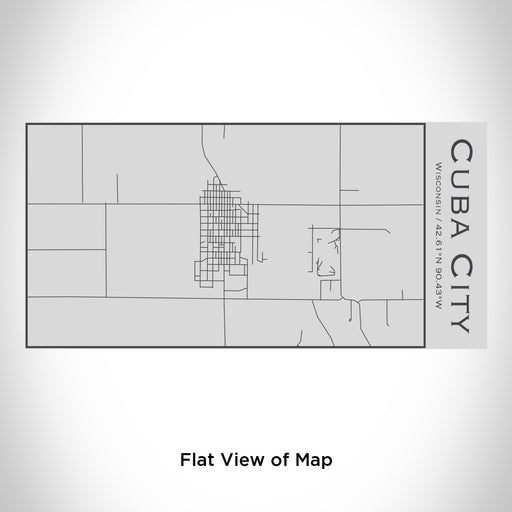 Rendered View of Cuba City Wisconsin Map Engraving on 17oz Stainless Steel Insulated Cola Bottle