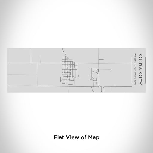 Rendered View of Cuba City Wisconsin Map Engraving on 10oz Stainless Steel Insulated Cup with Sipping Lid