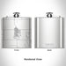 Rendered View of Cuba City Wisconsin Map Engraving on 6oz Stainless Steel Flask