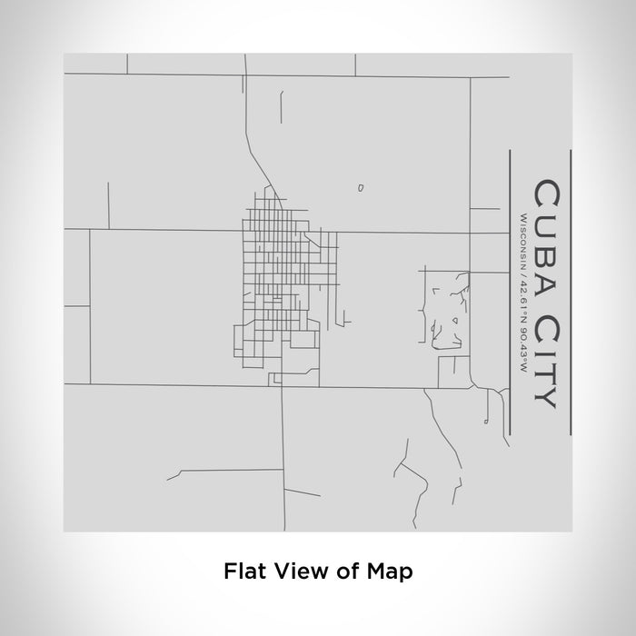 Rendered View of Cuba City Wisconsin Map Engraving on 17oz Stainless Steel Insulated Tumbler