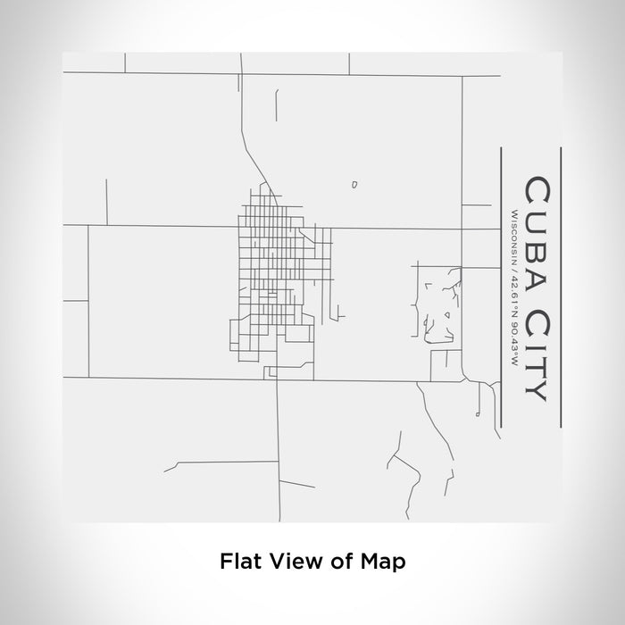 Rendered View of Cuba City Wisconsin Map Engraving on 17oz Stainless Steel Insulated Tumbler in White