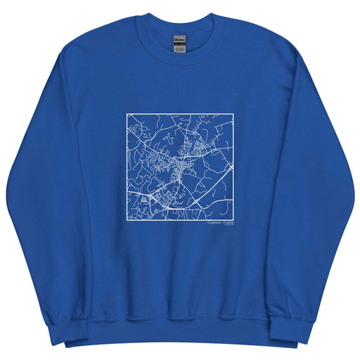 Culpeper Virginia  Map Unisex Crewneck Sweater with City inscription in Royal Blue