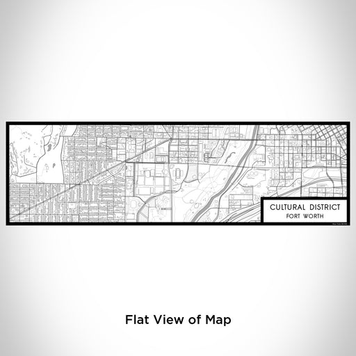 Flat View of Map Custom Cultural District Fort Worth Map Enamel Mug in Classic