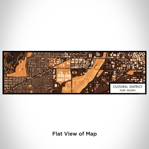 Flat View of Map Custom Cultural District Fort Worth Map Enamel Mug in Ember