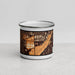 Front View Custom Cultural District Fort Worth Map Enamel Mug in Ember