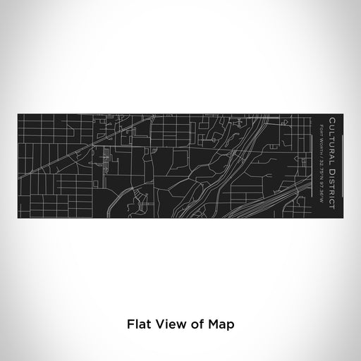Rendered View of Cultural District Fort Worth Map Engraving on 10oz Stainless Steel Insulated Cup with Sliding Lid in Black