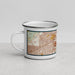 Left View Custom Cultural District Fort Worth Map Enamel Mug in Woodblock