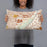 Person holding 20x12 Custom Cultural District Fort Worth Map Throw Pillow in Woodblock
