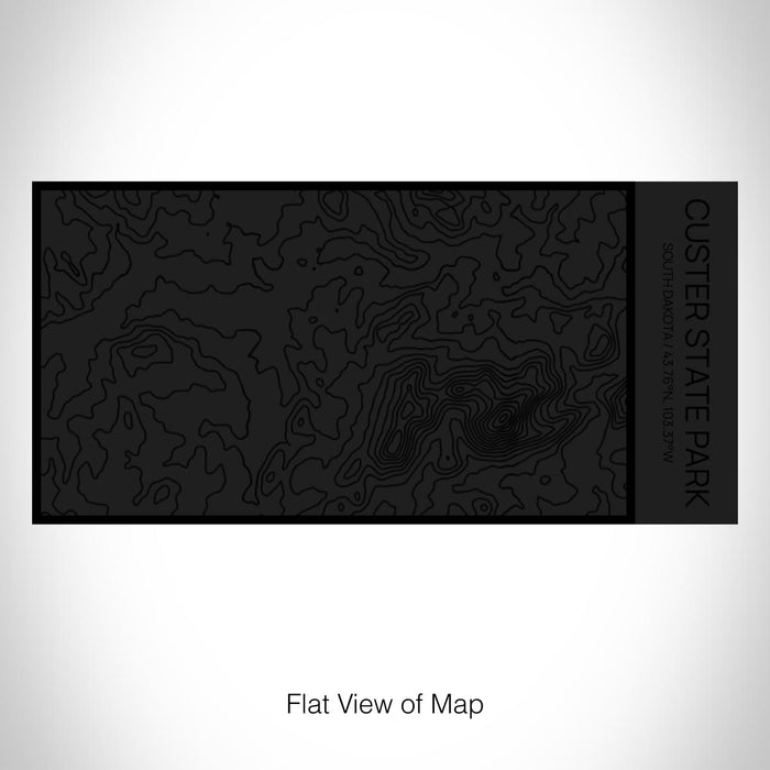 Rendered View of Custer State Park South Dakota Map on 17oz Stainless Steel Insulated Cola Bottle in Stainless in Matte Black