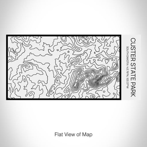 Rendered View of Custer State Park South Dakota Map on 17oz Stainless Steel Insulated Cola Bottle in Stainless in Matte White