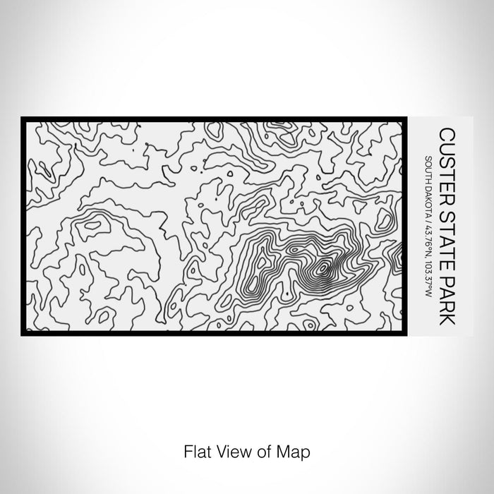 Rendered View of Custer State Park South Dakota Map on 17oz Stainless Steel Insulated Cola Bottle in Stainless in Matte White