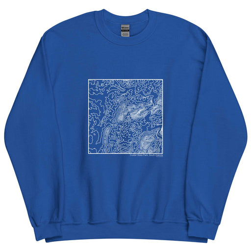 Custer State Park South Dakota Topographic  Map Unisex Crewneck Sweater with City inscription in Royal Blue