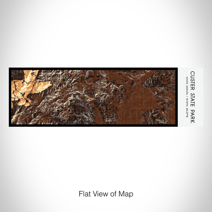 Rendered View of Custer State Park South Dakota Map on 10oz Stainless Steel Insulated Cup in Ember with Sliding Lid