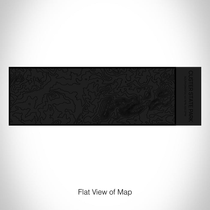 Rendered View of Custer State Park South Dakota Map on 10oz Stainless Steel Insulated Cup in Matte Black with Sliding Lid