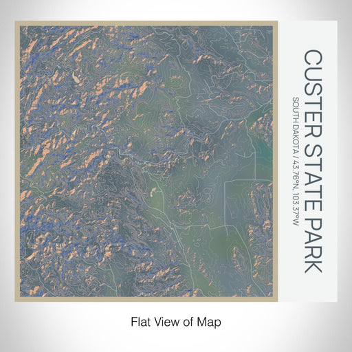 Rendered View of Custer State Park South Dakota Map on 17oz Stainless Steel Insulated Tumbler in Afternoon Map Style