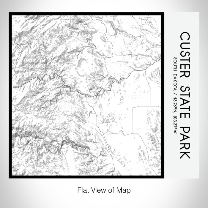 Rendered View of Custer State Park South Dakota Map on 17oz Stainless Steel Insulated Tumbler in Classic Map Style