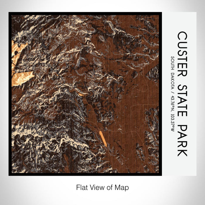 Rendered View of Custer State Park South Dakota Map on 17oz Stainless Steel Insulated Tumbler in Ember Map Style