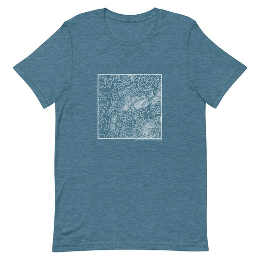 Custer State Park South Dakota Topographic  Map Unisex T-Shirt with City inscription in Heather Teal
