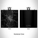 Rendered View of Cut Bank Montana Map Engraving on 6oz Stainless Steel Flask in Black