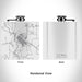 Rendered View of Cut Bank Montana Map Engraving on 6oz Stainless Steel Flask in White