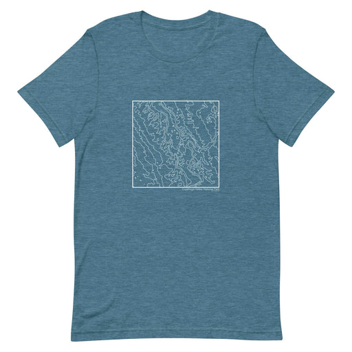 Cuyahoga Valley National Park Topographic  Map Unisex T-Shirt with City inscription in Heather Teal