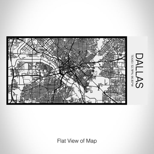 Rendered View of Dallas Texas Map on 17oz Stainless Steel Insulated Cola Bottle in Stainless in Matte White