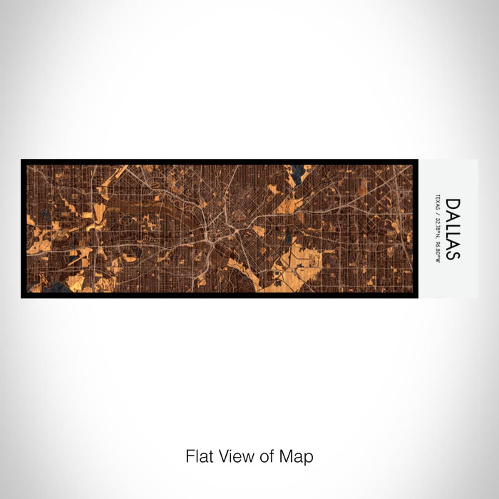 Rendered View of Dallas Texas Map on 10oz Stainless Steel Insulated Cup in Ember with Sliding Lid