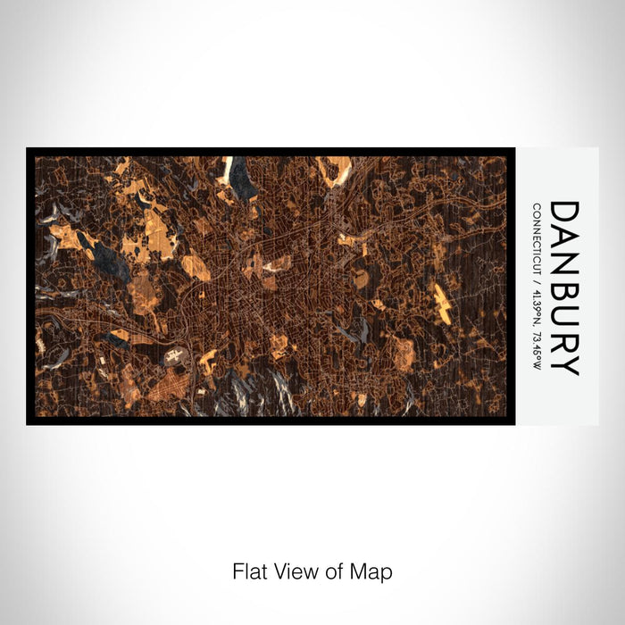 Rendered View of Danbury Connecticut Map on 17oz Stainless Steel Insulated Bottle with printed ember style map