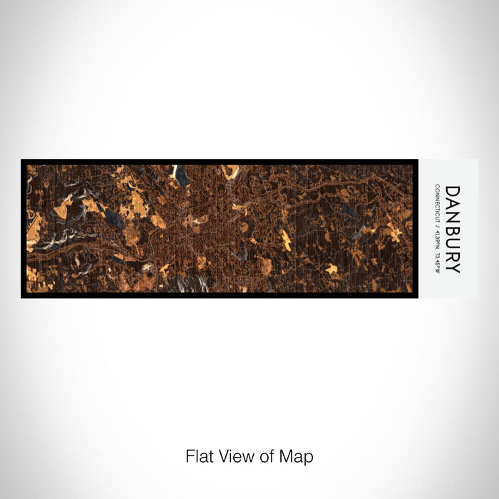 Rendered View of Danbury Connecticut Map on 10oz Stainless Steel Insulated Cup in Ember with Sliding Lid