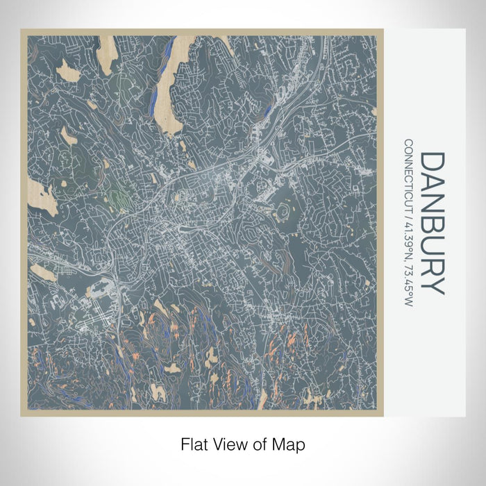 Rendered View of Danbury Connecticut Map on 17oz Stainless Steel Insulated Tumbler in Afternoon Map Style