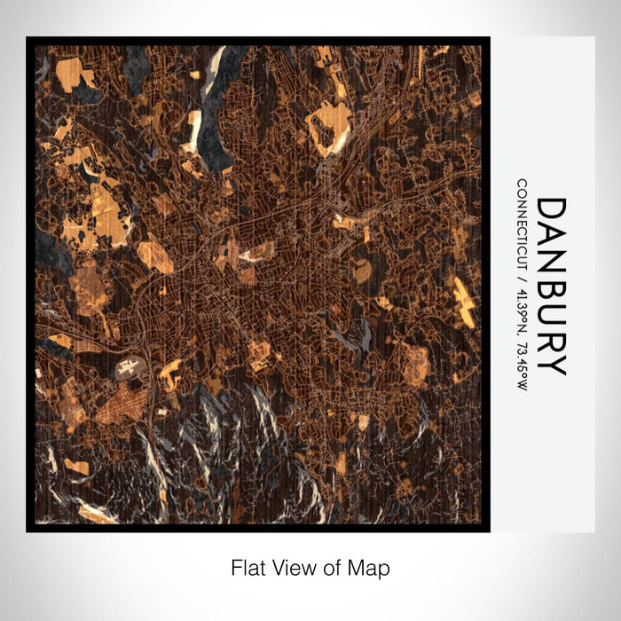 Rendered View of Danbury Connecticut Map on 17oz Stainless Steel Insulated Tumbler in Ember Map Style