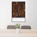24x36 Daniel Island South Carolina Map Print Portrait Orientation in Ember Style Behind 2 Chairs Table and Potted Plant