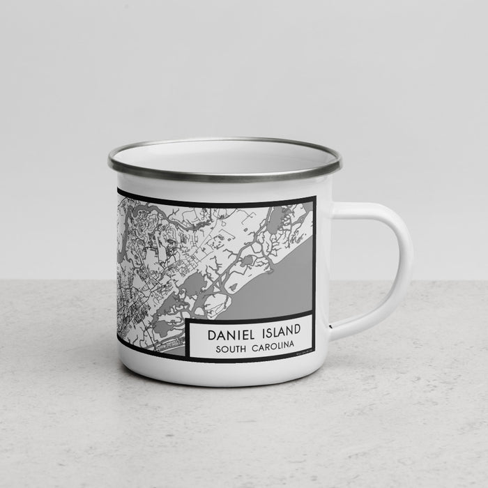 Right View Custom Daniel Island South Carolina Map Enamel Mug in Classic