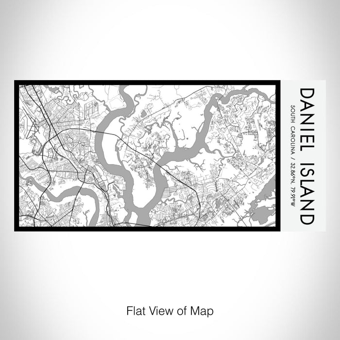 Rendered View of Daniel Island South Carolina Map on 17oz Stainless Steel Insulated Bottle with printed classic style map