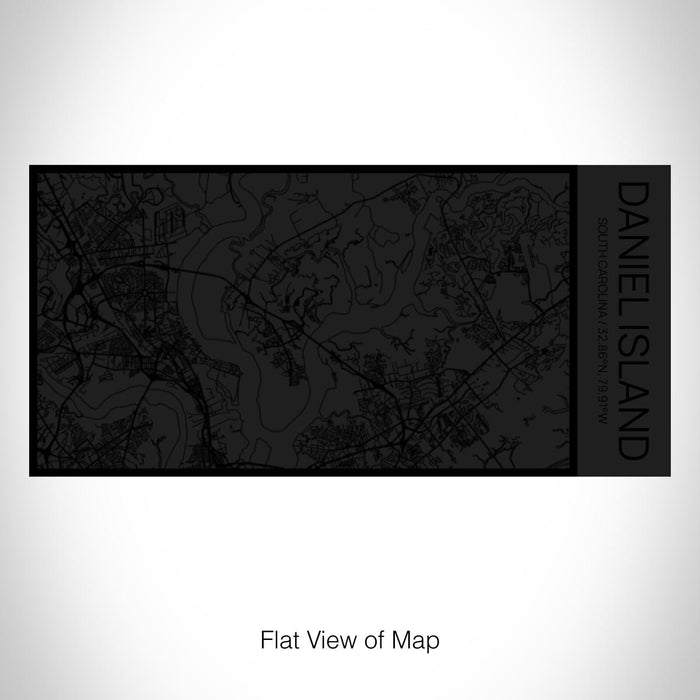 Rendered View of Daniel Island South Carolina Map on 17oz Stainless Steel Insulated Cola Bottle in Stainless in Matte Black