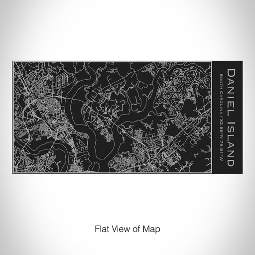 Rendered View of Daniel Island South Carolina Map on 17oz Stainless Steel Insulated Cola Bottle in Black