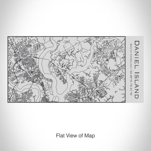 Rendered View of Daniel Island South Carolina Map on 17oz Stainless Steel Insulated Cola Bottle
