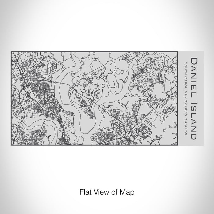 Rendered View of Daniel Island South Carolina Map on 17oz Stainless Steel Insulated Cola Bottle